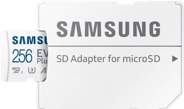 SAMSUNG MB-MC256AU/PI EVO PLUS 256 GB MicroSDXC Class 10 130 MB/s Memory Card Compatible with Camera, Computer, Gaming Console, Mobile, Tablet