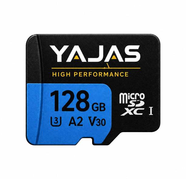 yajas 128GB MEMORYCARD AND SDCARD WITH HIGH PERFORMANCE 10 128 GB MicroSDXC Class 10 140 MB/s Memory Card Compatible with Camera, Computer, Gaming Console, Mobile, Tablet