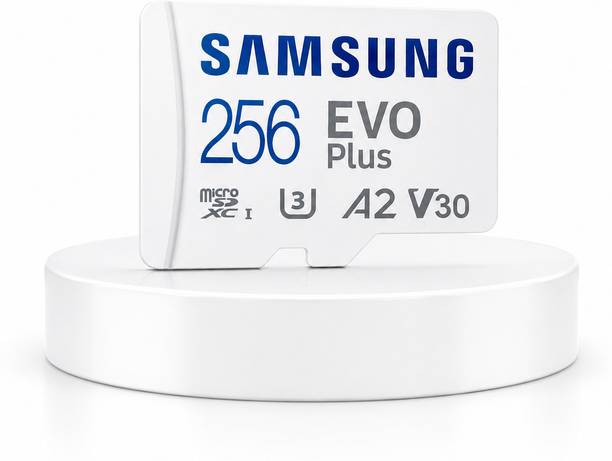 SAMSAM EVO Plus 256GB Smart Device Compatible UHS-I A2 V30 Memory Card EVO 256 GB MicroSDXC Class 10 130 MB/s Memory Card Compatible with Camera, Computer, Gaming Console, Mobile, Tablet