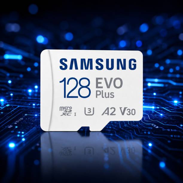 SAMSAM EVO Plus 128 GB MicroSDXC Class 10 Class 10 130 MB/s Memory card EVO Plus 128 GB EVO 128 GB MicroSDXC Class 10 130 MB/s Memory Card Compatible with Camera, Computer, Gaming Console, Mobile, Tablet