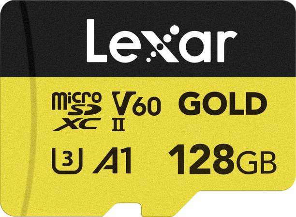 Lexar Professional GOLD microSDXC UHS-II Card, FULL-HD & 4K Video, GOLD 128 GB MicroSDXC Class 10 280 MB/s Memory Card Compatible with Camera, Gaming Console