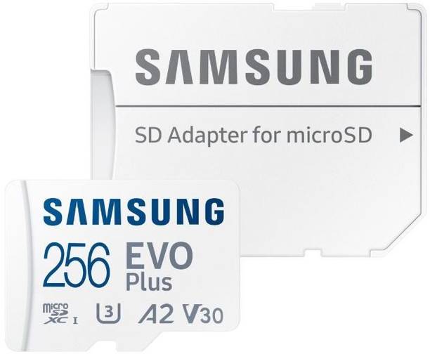 SAMSUNG MB-MC256IN/PL,MB-MC256KA/IN EVO PLUS 256 GB MicroSDXC Class 10 130 MB/s Memory Card Compatible with Camera, Computer, Gaming Console, Mobile, Tablet