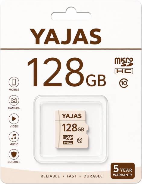 yajas SD CARD AND MEMORYCARD-SNDDISK 10 128 GB MicroSDXC Class 10 140 MB/s Memory Card Compatible with Camera, Computer, Gaming Console, Mobile, Tablet