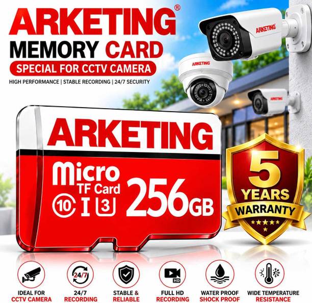 ARKETING ARK-D9R1QZ ARK-D9R1QZ 256 GB Miniature Card Class 10 120 MB/s Memory Card Compatible with Camera, Computer, Gaming Console, Mobile, Tablet