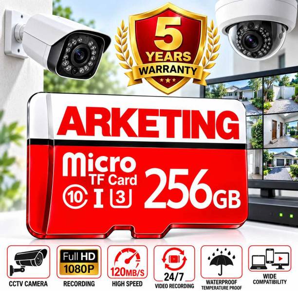 ARKETING ARK-C7M5LP ARK-C7M5LP 256 GB Miniature Card Class 10 120 MB/s Memory Card Compatible with Camera, Computer, Gaming Console, Mobile, Tablet