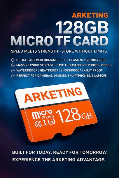 ARKETING P/6 O/6 128 GB MiniSD Card Class 10 120 MB/s  Memory Card Compatible with Mobile, Tablet, Camera, Computer