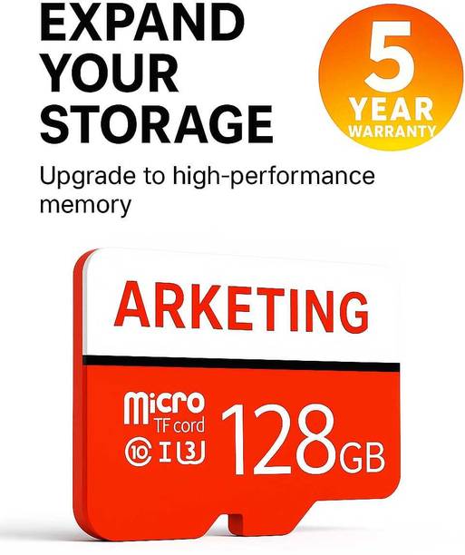 ARKETING U128 Z128 128 GB MMC Micro Card Class 10 120 MB/s  Memory Card Compatible with Mobile, Tablet