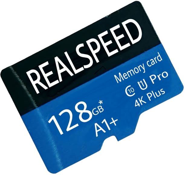 Realspeed A1PlusHD 4KHD 128 GB MMC Micro Card Class 10 130 MB/s  Memory Card Compatible with Computer, Gaming Console, Mobile, Tablet