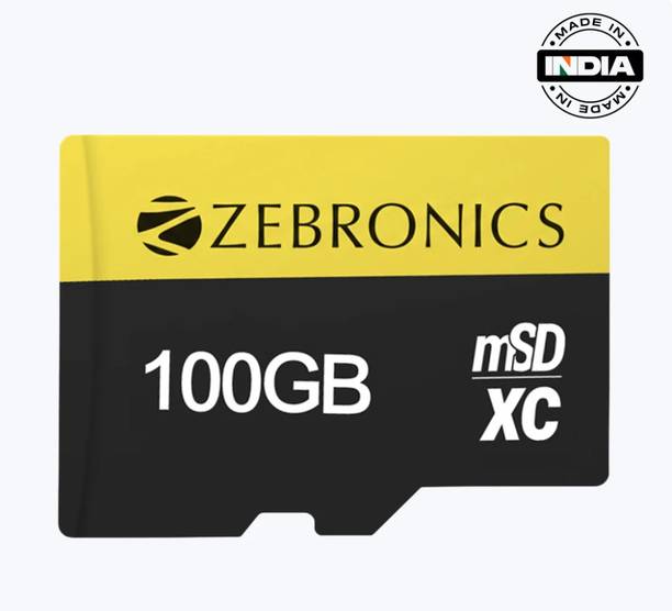 Zebronics ZEB-MSD100C10 MSD100C10 120 GB MMC Micro Card Class 10 100 MB/s Memory Card Compatible with Camera, Computer, Gaming Console, Mobile, Tablet