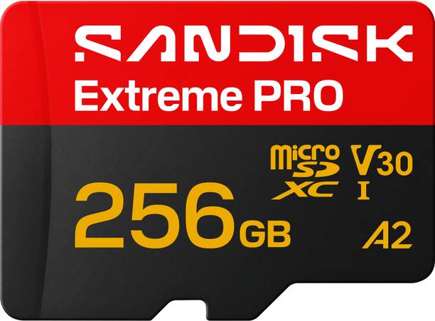 SanDisk SDSQXCJ-256G-GS6MA SANDISK Extreme PRO microSD UHS-I Card 256 GB MicroSDXC Class 10 250 MB/s Memory Card Compatible with Mobile, Computer, Tablet, Camera, Gaming Console