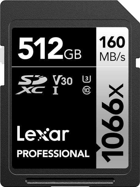 Lexar Professional 1066x 512 GB SDXC Class 10 160 MB/s  Memory Card