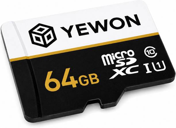 YEWON 64 Memory Card U1 64 GB SD Card Class 10 100 MB/s  Memory Card Compatible with Camera, Computer, Gaming Console, Mobile, Tablet