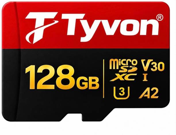 tyvon micro sd card128gb A2 128 GB SD Card Class 10 100 MB/s  Memory Card Compatible with Camera, Computer, Gaming Console, Mobile, Tablet