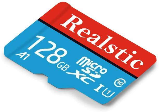 Realstic USB 2.0 / MMC 10 128 GB SD Card Class 10 130 MB/s  Memory Card Compatible with Camera, Computer, Gaming Console, Mobile, Tablet