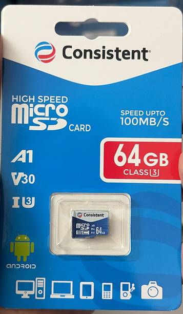 Consistent CTM10064S High Performance 64 GB SD Card UHS Class 3 100 MB/s Memory Card Compatible with Tablet, Mobile