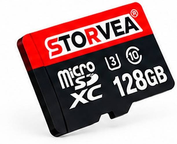 Storvea SR 5 LR 128 GB SD Card Class 10 90 MB/s  Memory Card Compatible with Computer, Gaming Console, Mobile, Tablet