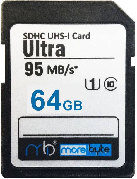MOREBYTE Ultra 64 GB SDHC UHS-I Card UHS Class 1 100 MB/s  Memory Card