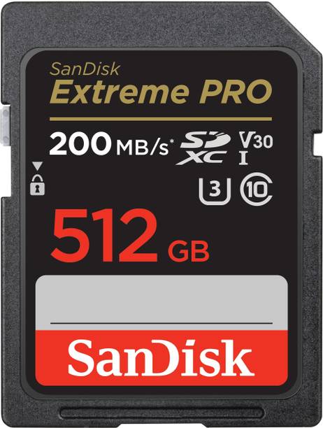 SanDisk SDSDXXD-512G-GN4IN Extreme Pro 512 GB SDHC Class 10 100 MB/s  Memory Card Compatible with Camera