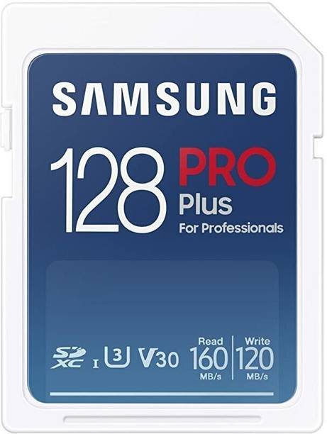 SAMSUNG MB-SD 128k/APC PRO Plus 128 GB SDHC Class 10 160 MB/s Memory Card Compatible with Camera, Computer