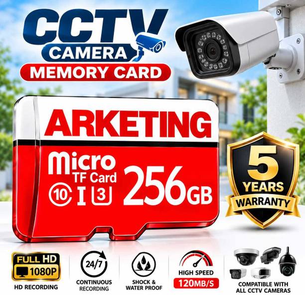ARKETING ARK-E5N2RV ARK-E5N2RV 256 GB SDXC UHS-I Card Class 10 120 MB/s Memory Card Compatible with Camera, Computer, Gaming Console, Mobile, Tablet