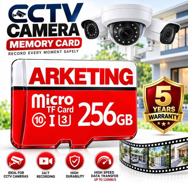 ARKETING ARK-K9R4LF ARK-K9R4LF 256 GB SDXC UHS-I Card Class 10 120 MB/s Memory Card Compatible with Camera, Computer, Gaming Console, Mobile, Tablet