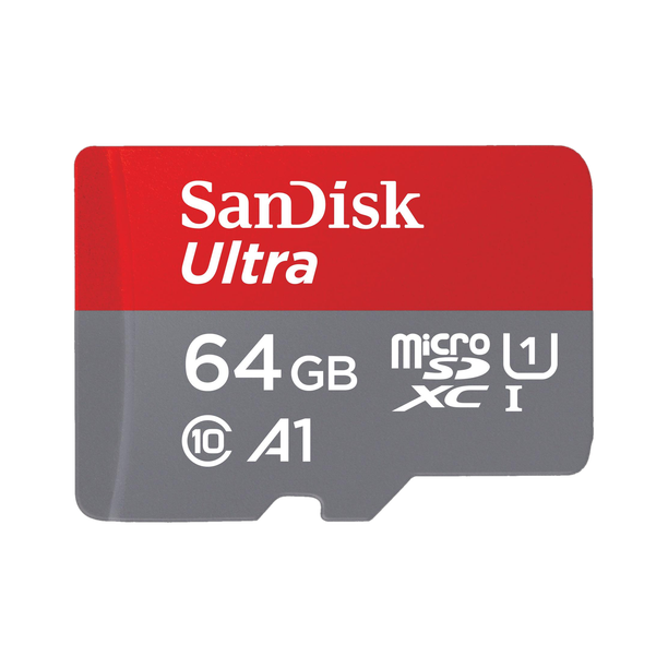 SanDisk SDSQUAB-064G-GN6MN Ultra 64 GB MicroSDXC Class 10 140 MB/s Memory Card Compatible with Camera, Computer, Gaming Console, Mobile, Tablet