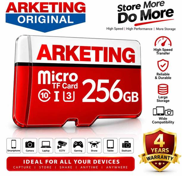 ARKETING ARK-Z1L6RW ARK-Z1L6RW 256 GB SDXC UHS-I Card Class 10 120 MB/s Memory Card Compatible with Camera, Computer, Gaming Console, Mobile, Tablet