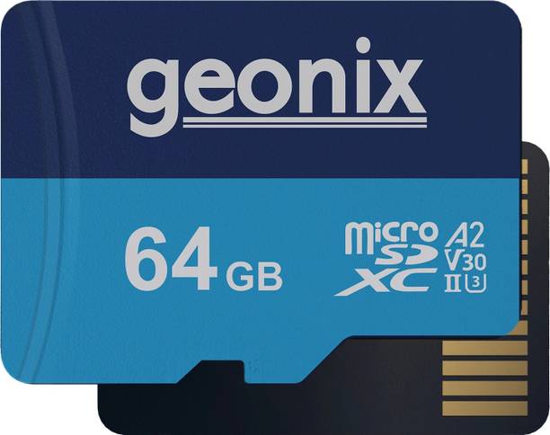 GEONIX GXMSD64GB with 5 Years Warranty, 64 GB SDXC Class 10 130 MB/s  Memory Card Compatible with Mobile, Camera, Tablet