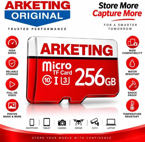 ARKETING P9X7LA P9X7LA 256 GB Type B Class 10 120 MB/s  Memory Card Compatible with Camera, Computer, Gaming Console, Mobile, Tablet