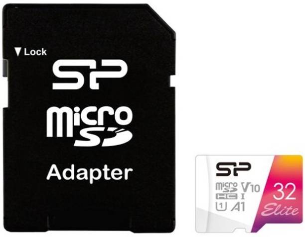 Silicon Power SP032GBSTHBV1V20SP Elite 32 GB MicroSD Card Class 10 100 MB/s  Memory Card Compatible with Camera