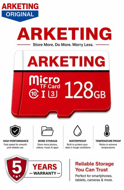 ARKETING SRO-128 PRO-128 128 GB Ultra SDHC Class 10 120 MB/s Memory Card Compatible with Camera, Computer, Gaming Console, Mobile, Tablet
