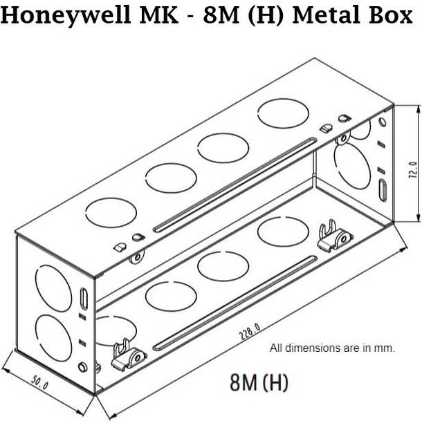 RK Trading Honeywell MK - 8M Horizontal Metal Electrical Box