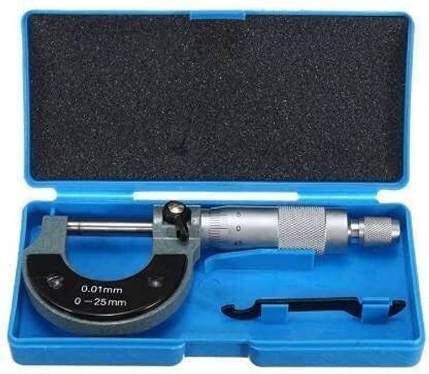 ADAWAT Outside Micrometer 0-25mm/0.01mm With Two Side Carbide Tip With Adjusment Key Micrometer Screw Gauge