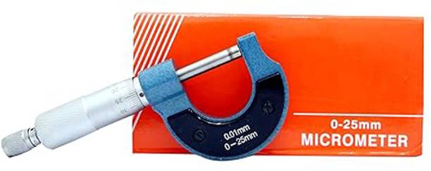 ADAWAT Micrometer 0-25mm/0.001mm Outside Micrometer Screw Gauge + Storage Box Micrometer Screw Gauge