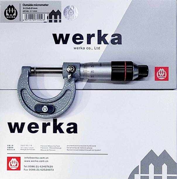 VTH Werka Precision Outside Micrometer 0-25x0.01mm Micrometer Screw Gauge