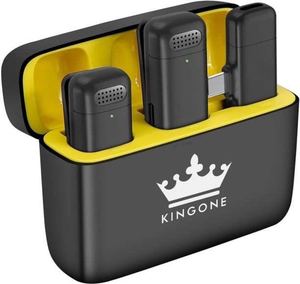 Kingone Wireless Mini Microphone Mic Plug & Play mic for iPhone Ipad Android for iPhone Ipad Android DSLR Camera