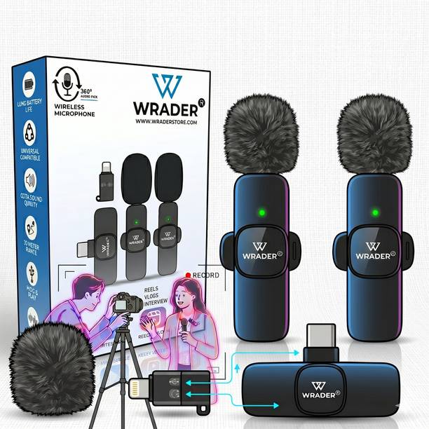 MOBIZAC K9 Wireless Mic for Type C Mobiles and iOS Phone Collar Microphones for Vlogs Recording