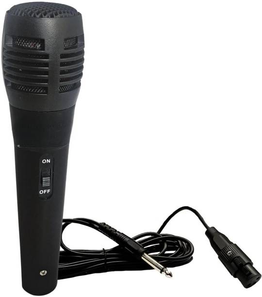 QUBE Dexter-758 Classic Style Dynamic Vocal Microphone Karaoke Unidirectional Clean Mic Dynamic Vocal Microphone with 1.5m XLR Cable for singing mic cardioid studio