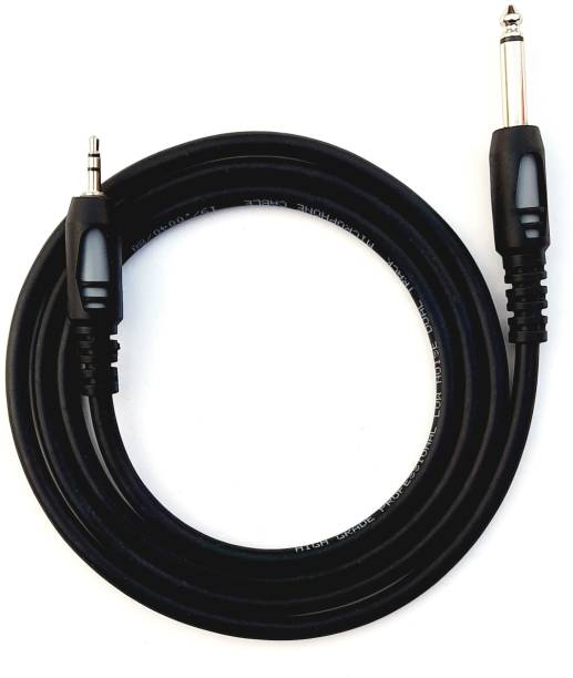 PEARL EP Stereo 3.5 mm to P38 Mono 6.35 mm Amplifier Guitar Musical Cable and AUX Cable - Length 4.5 Feet