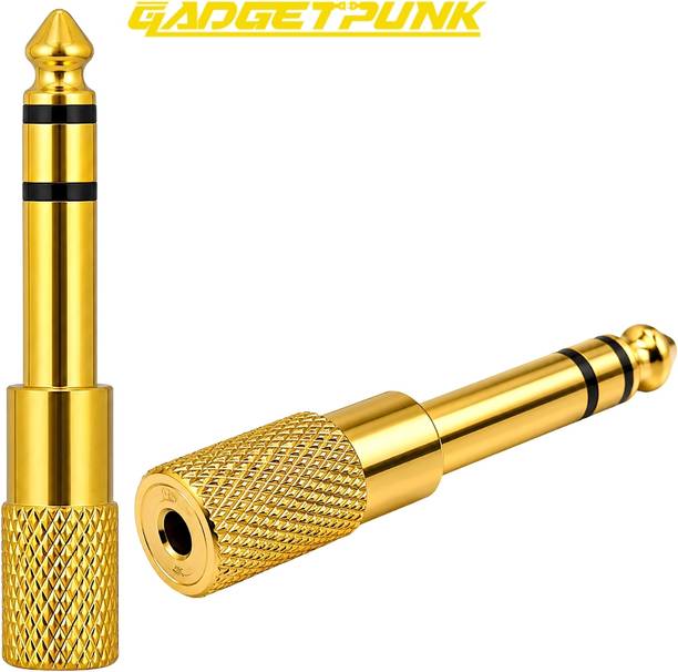 Gadgetpunk 6.5mm Male to 3.5mm Female Stereo Jack Adapter Converter Metal Audio Connector Converter