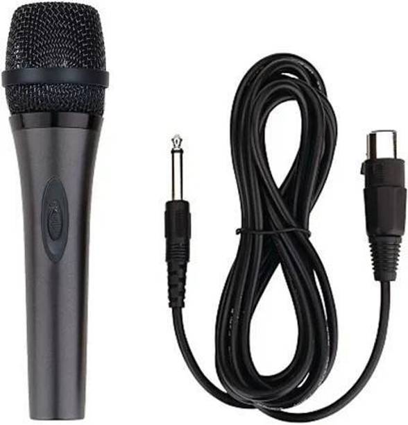 QUBE Dexter Classic Style Dynamic Vocal Microphone Karaoke Unidirectional Clean Sound Mic Dynamic Vocal Microphone with 1.5m XLR Cable for singing mic cardioid studio