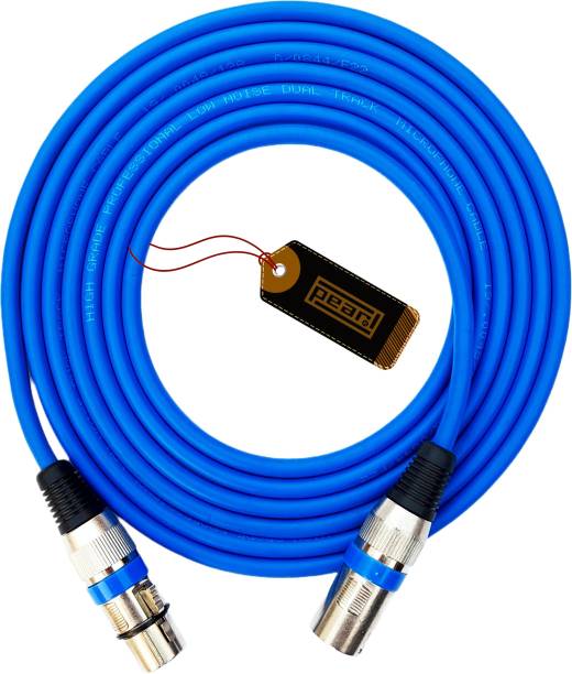 PEARL Professional 3 Pin XLR Male to XLR Female 3 Meter Balanced Microphone Cable | 1 Pc (Blue) Audio Microphone Extension Cable - 10 Feet/3 Meter