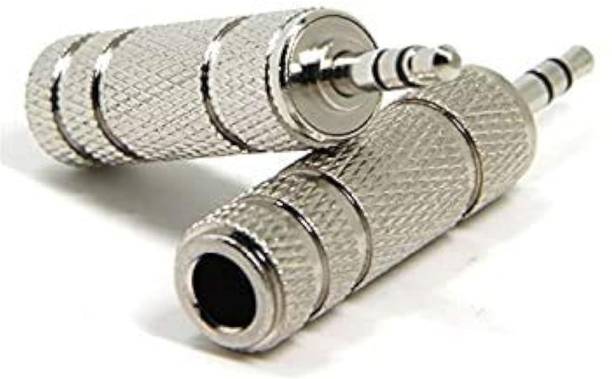 APNA KANHA Audio Stereo Plug 3.5mm Male to 6.35mm Female (Pack Of 1) Audio jack