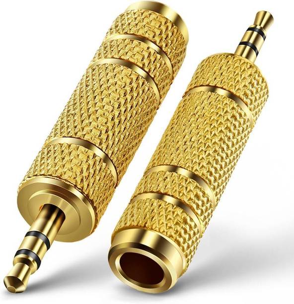APNA KANHA Audio Stereo Plug 3.5mm Male to 6.35mm Female (Pack Of 1) Audio jack
