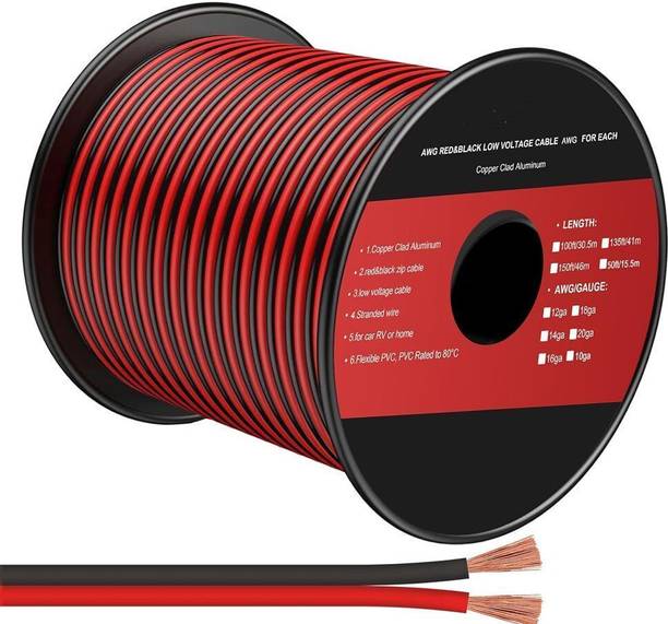 DawnRays 16.4FT Speaker Wire 14 Gauge, Speaker Cable for Car Audio, Home Theater, CCA Speaker Cable for Car Speakers Stereos, Subwoofer, Home Theater Speakers, HiFi