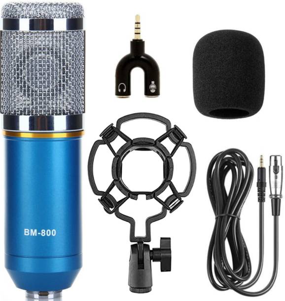 Urban Infotech BM800 Condenser Mic with shock mount XLR Cable, WindScreen mic Accessories Setup Microphone Set