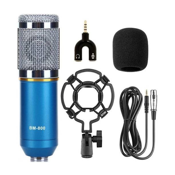 Urban Infotech BM800 Condenser Mic with shock mount XLR Cable, WindScreen mic Accessories Setup Microphone Set