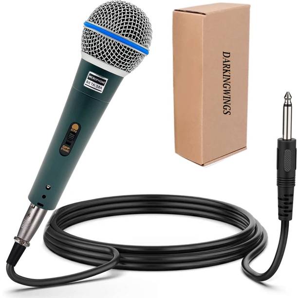 darkingwings Vocal Karaoke Handheld Dynamic Singing Mic Studio Microphone Mike with XLR Cable Unidirectional Microphone With On/Off, Volume Switch xlr Cable