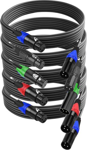 Urban Infotech Color-Coded XLR Microphone Cable Set – Male to Female Audio Cords Microphone