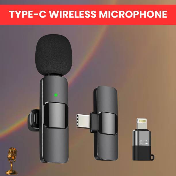 Clairbell K8 Wireless Microphone Recording Clip Mic with Receiver for Vlogging/YoutubeR364 Microphone